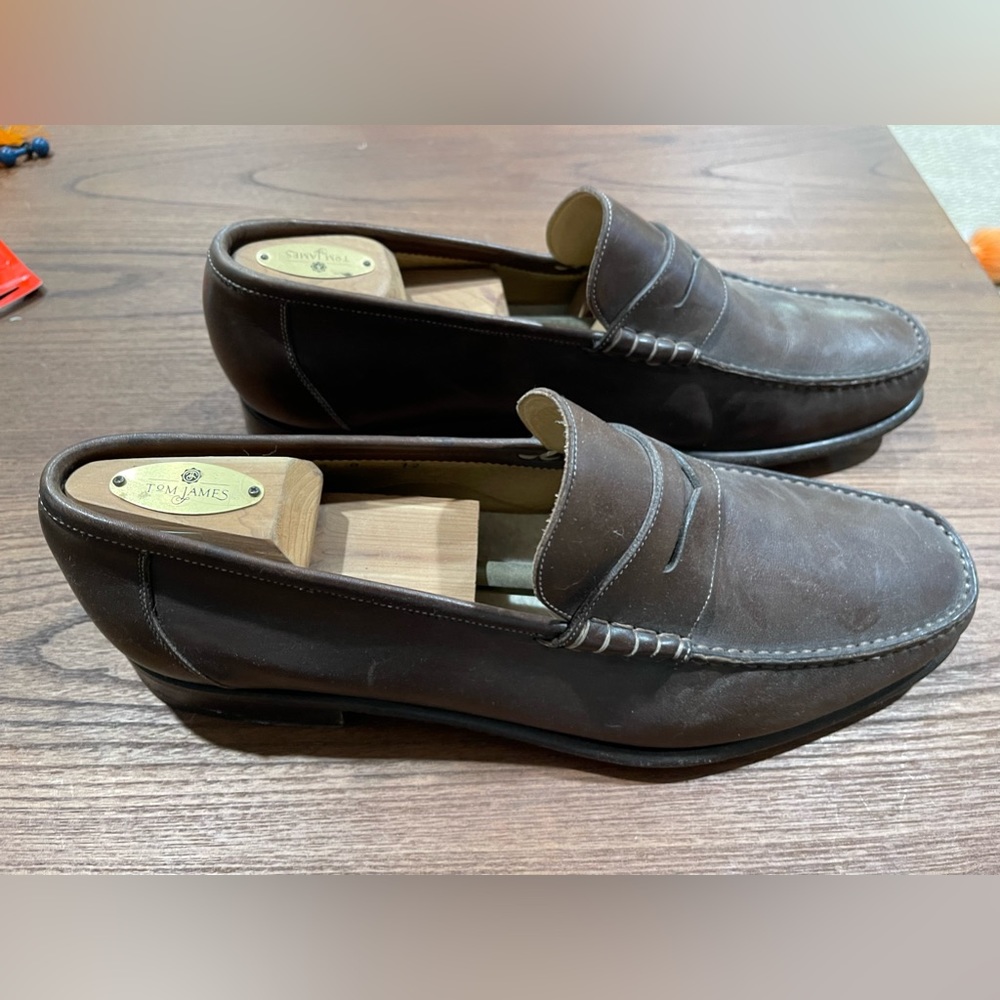 Men’s Santoni Italian Designer Dark Brown Loafers